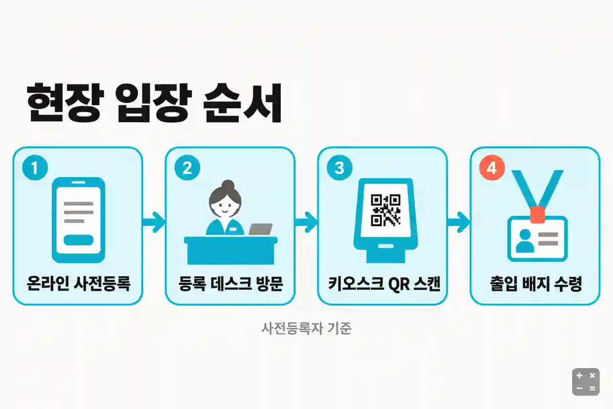 온라인 사전등록부터 출입 배지 수령까지 뷰티썸 수원 입장 순서