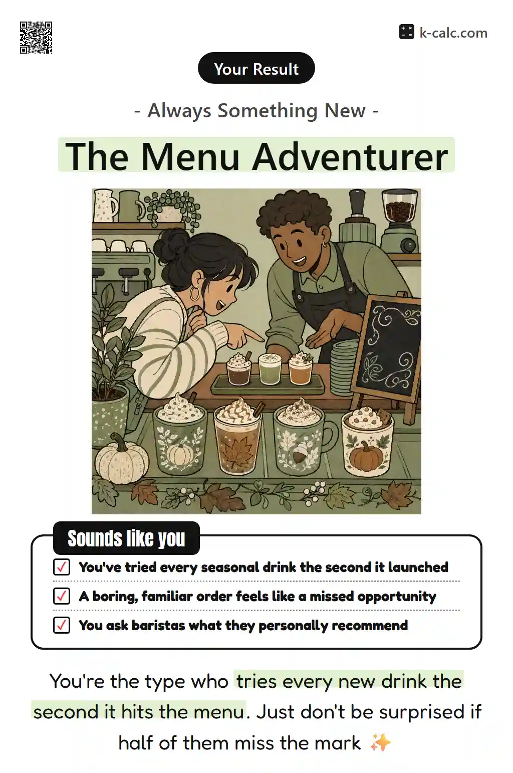 The Menu Adventurer