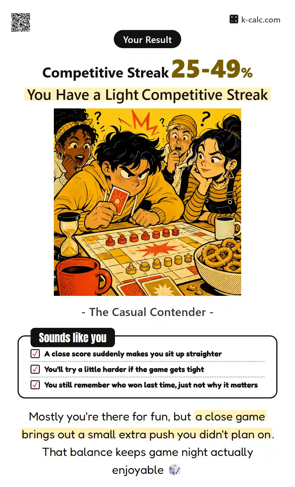 You Have a Light Competitive Streak