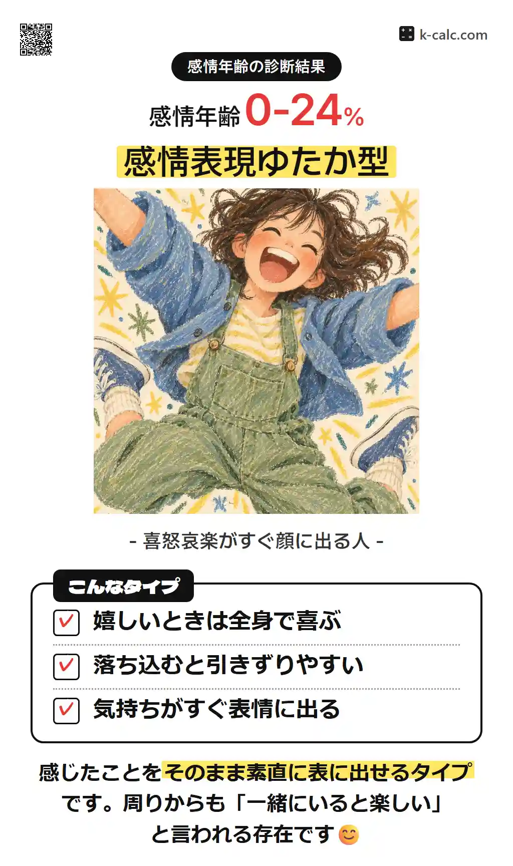 感情表現ゆたか型