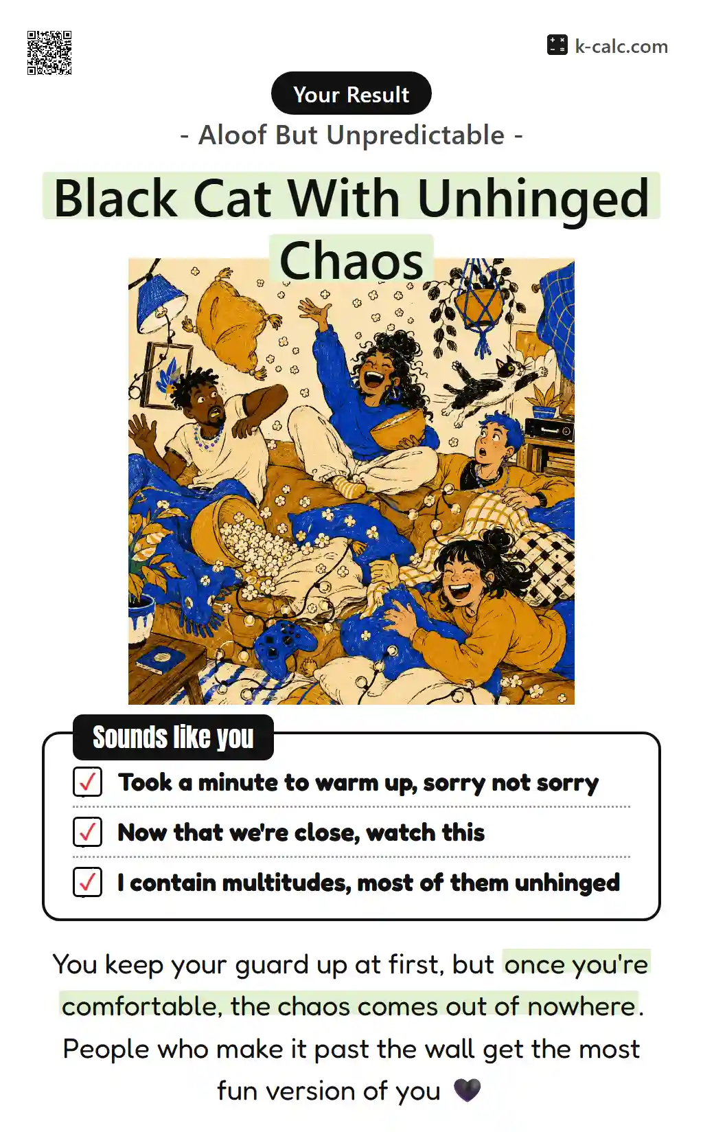 Black Cat With Unhinged Chaos