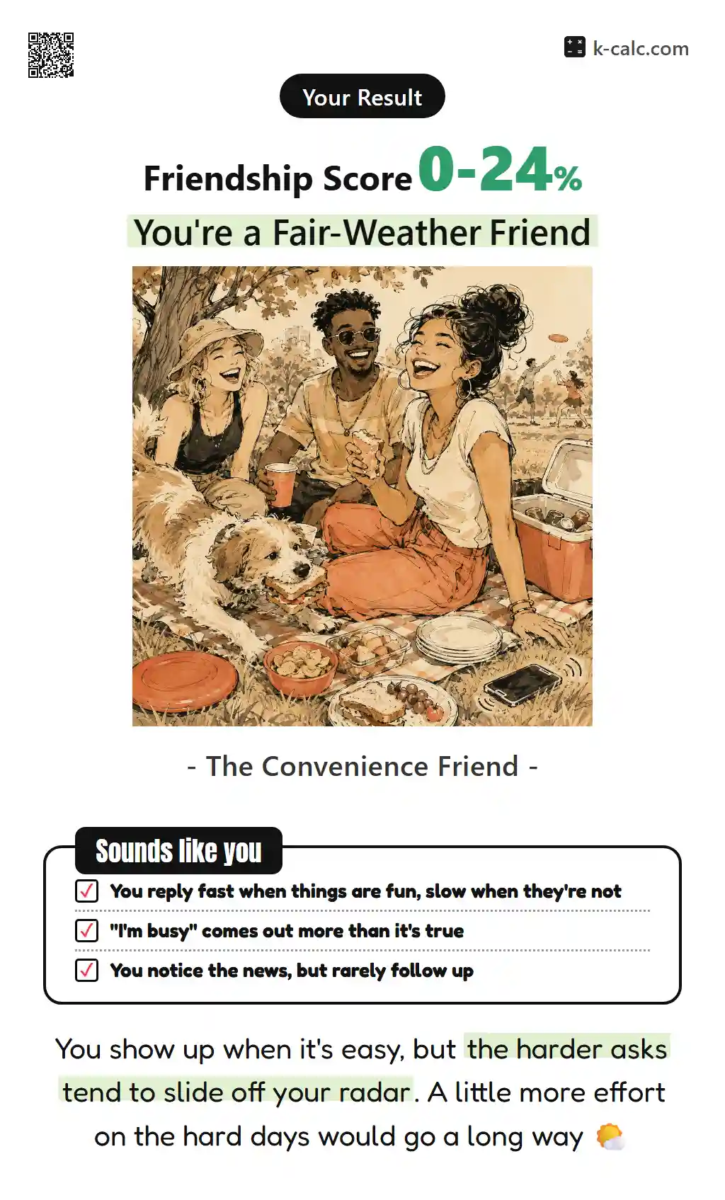 You're a Fair-Weather Friend