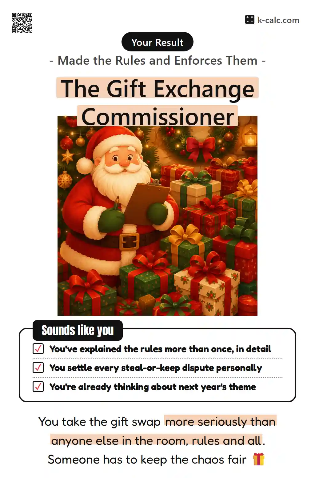 The Gift Exchange Commissioner
