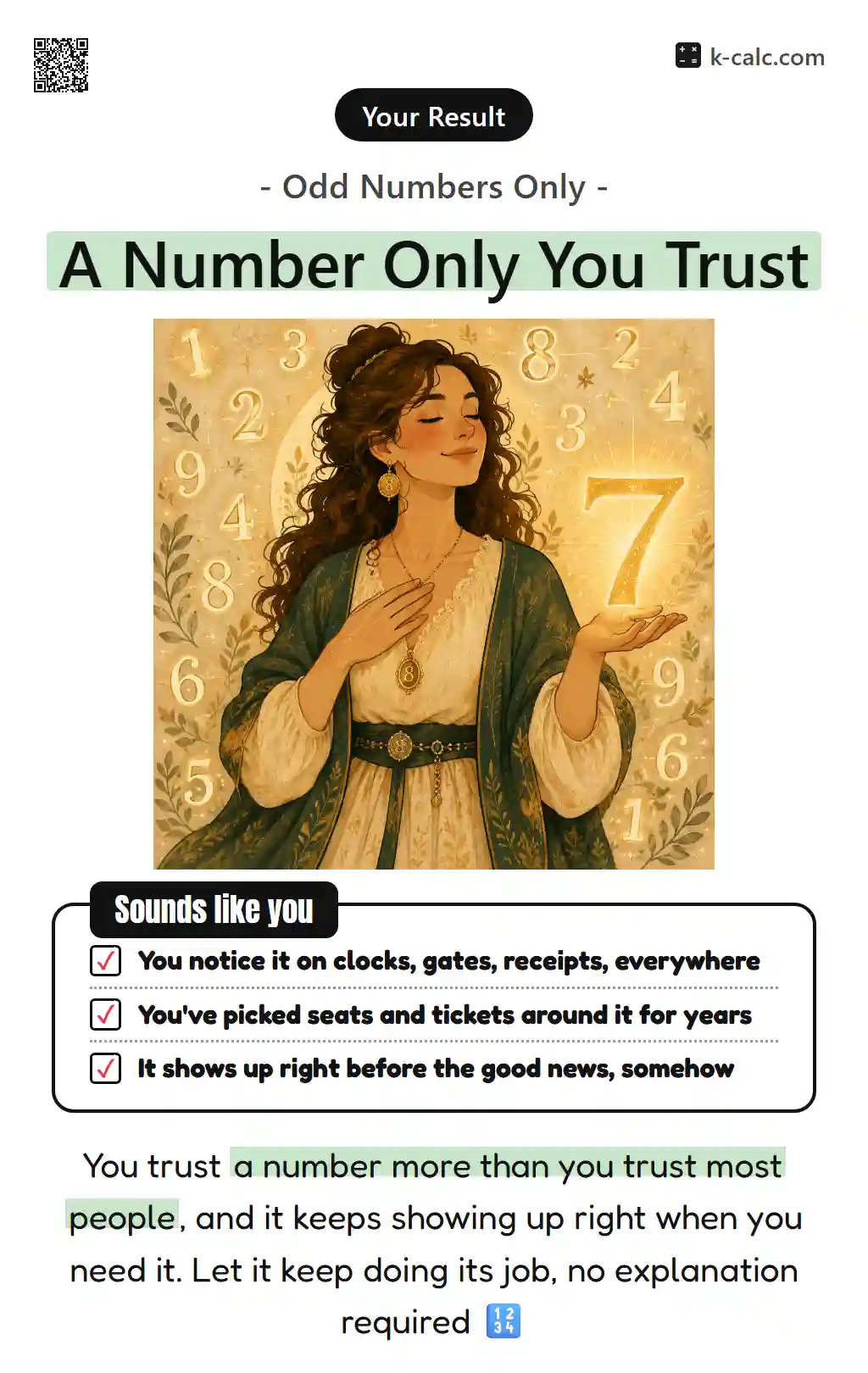 A Number Only You Trust