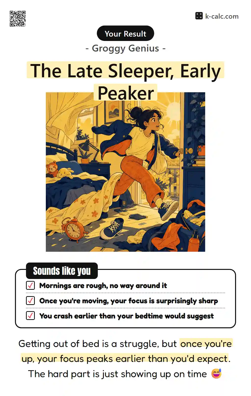 The Late Sleeper, Early Peaker