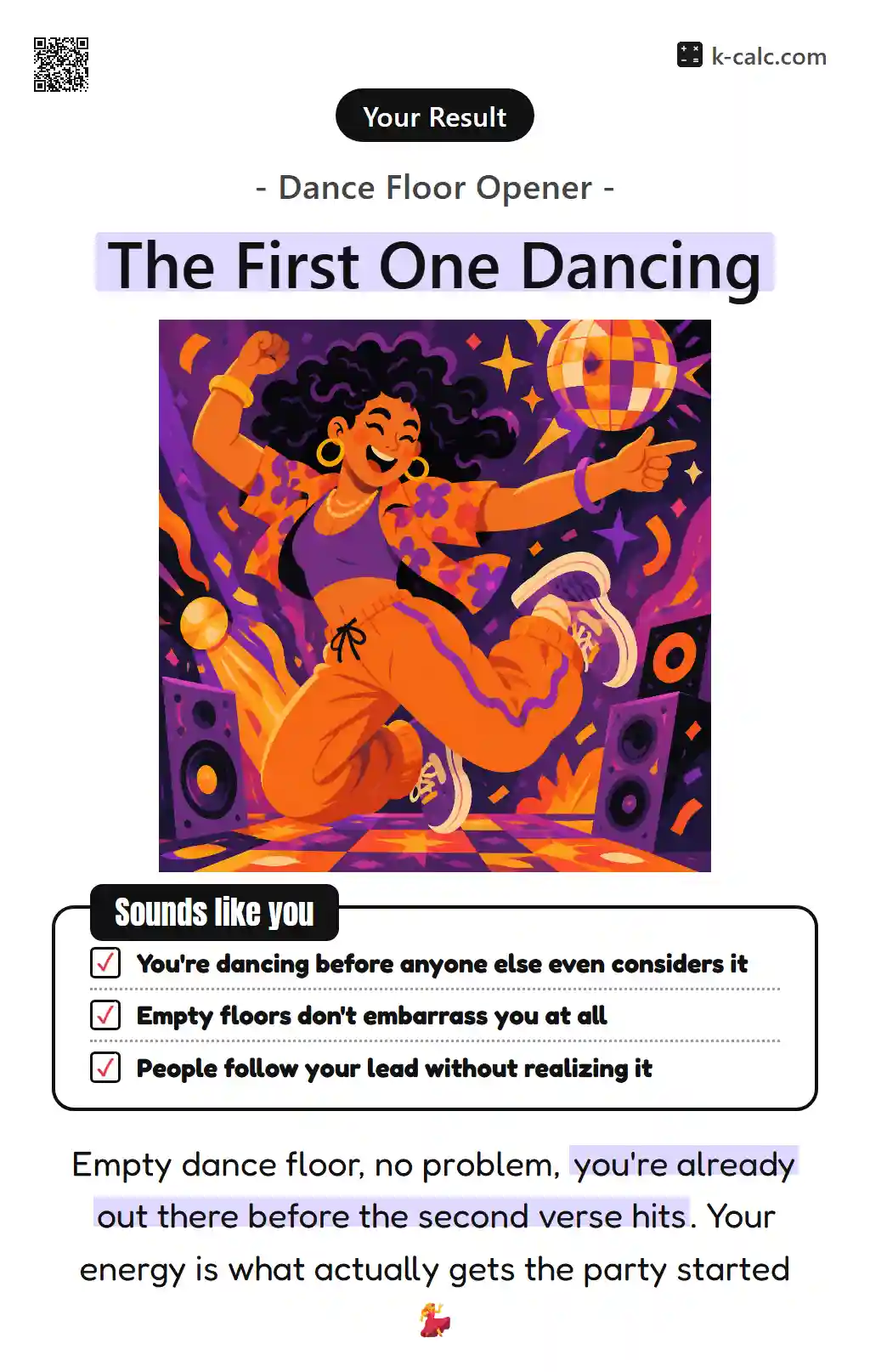 The First One Dancing
