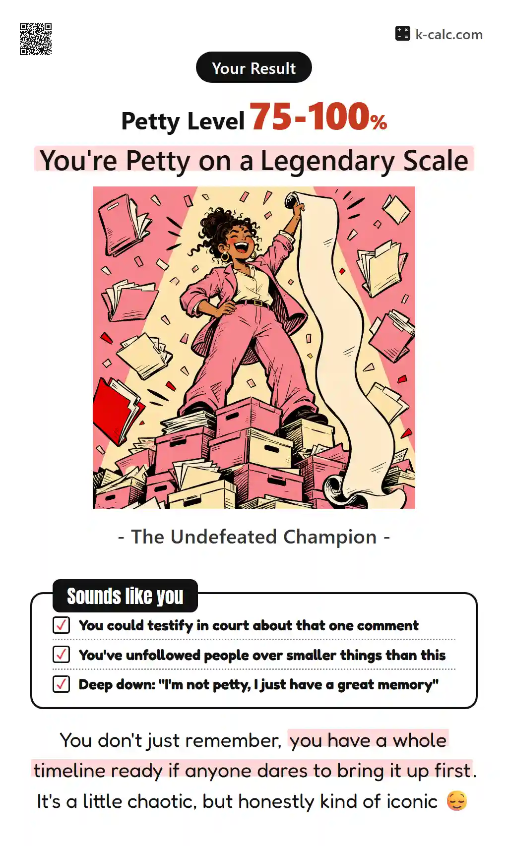 You're Petty on a Legendary Scale
