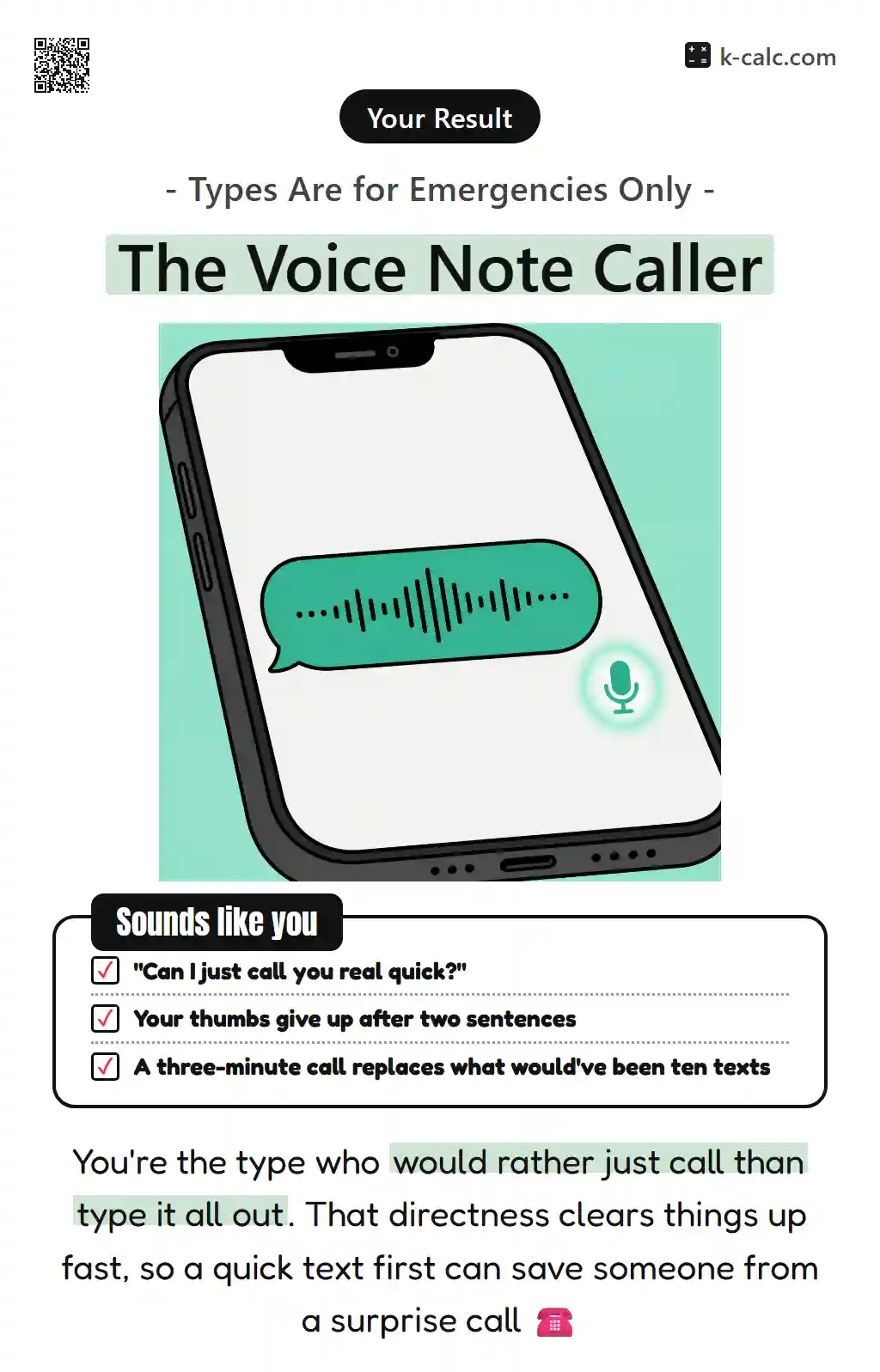 The Voice Note Caller