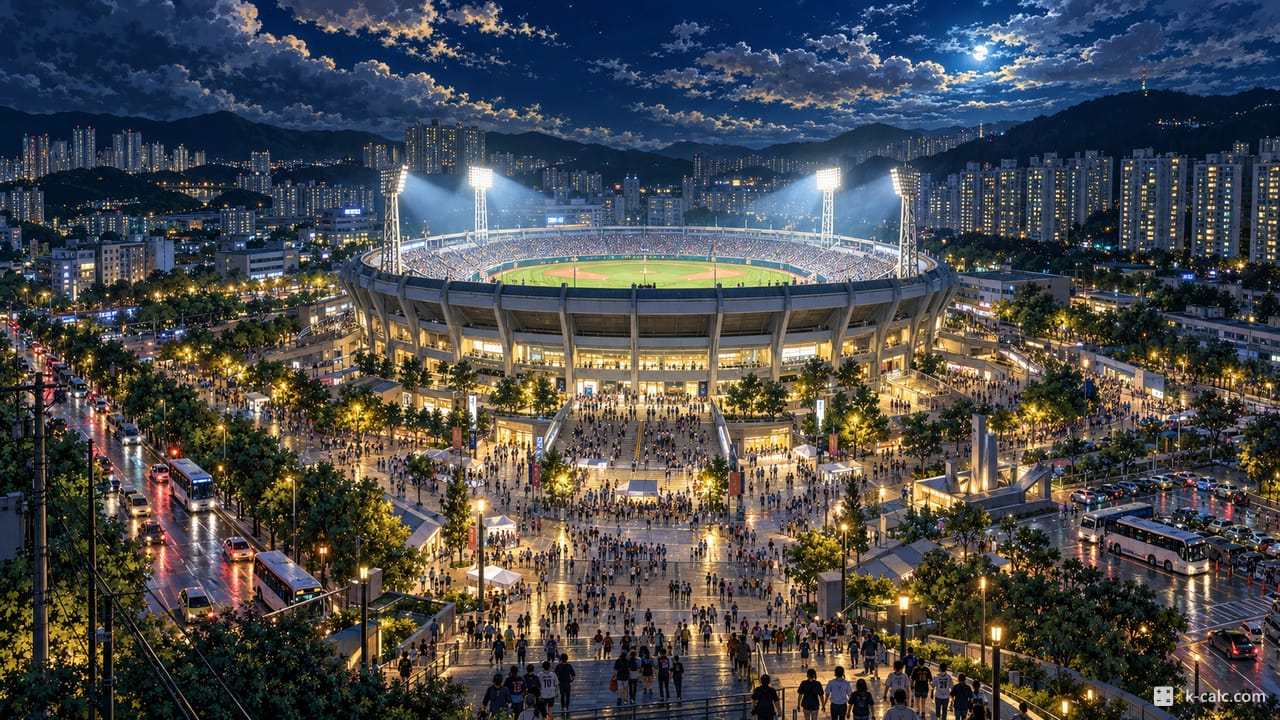 부산광역시 동래구 사직동, 사직야구장 풍경 일러스트