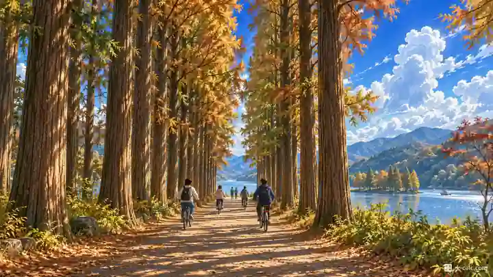 南怡島(ナミソム)のメタセコイア並木, 春川市・南山面（ナムサンミョン）