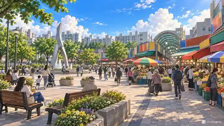 仙府広場と安山第1総合市場, 檀園区・仙府洞（ソンブドン）