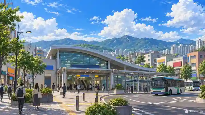 新吉温泉駅前, 檀園区・新吉洞（シンギルドン）