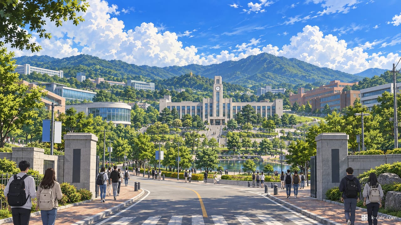 경기도 안성시 대덕면, 중앙대학교 안성캠퍼스 풍경 일러스트