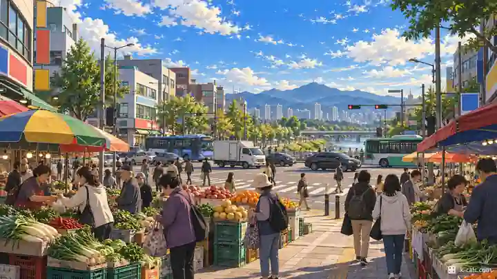 バクタル市場とバクタル交差点, 万安区・博達洞(パクタルドン)