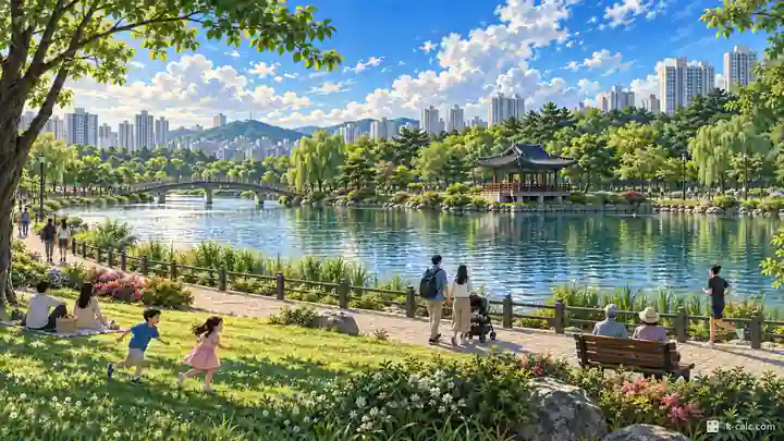 オジョン大公園, 梧亭区・梧亭洞(オジョンドン)