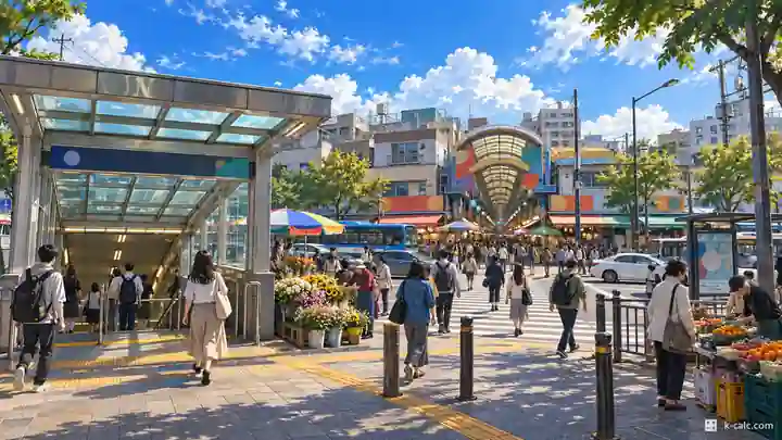 遠鐘駅前と遠鐘総合市場, 梧亭区・遠宗洞(ウォンジョンドン)