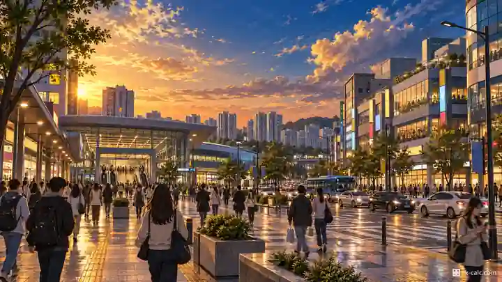 旧来駅前繁華街, 金浦市・九来洞(クレドン)