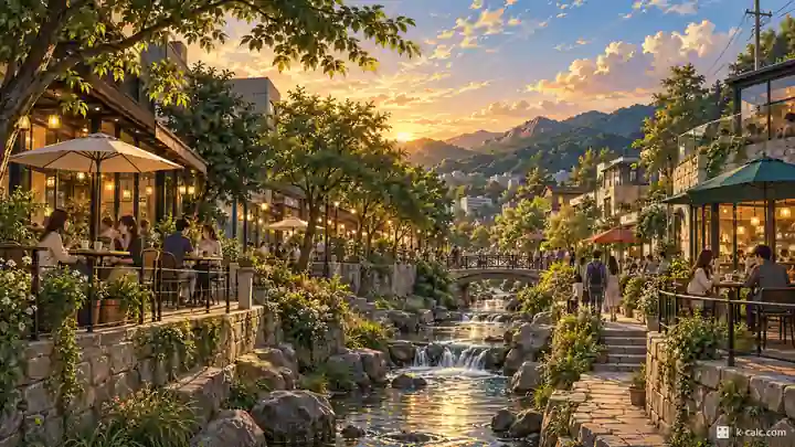 アニゴルカフェ通り, 一山東区・楓洞(プンドン)