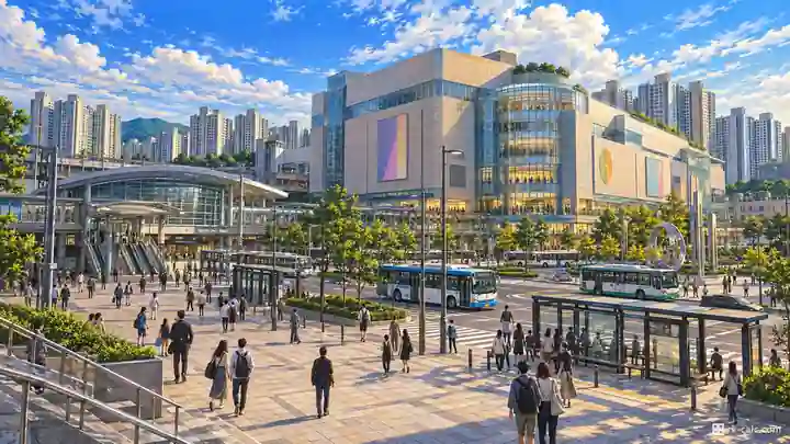 衿井駅とAKプラザ, 軍浦市・衿井洞(クムジョンドン)