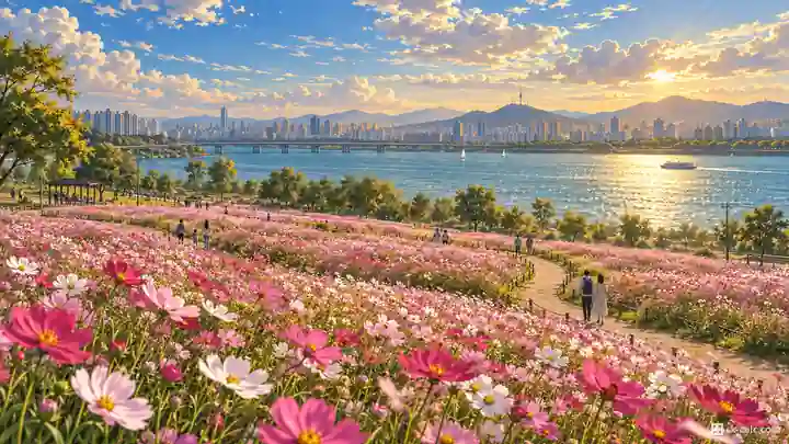 九里漢江市民公園コスモス畑, 九里市・土坪洞(トピョンドン)