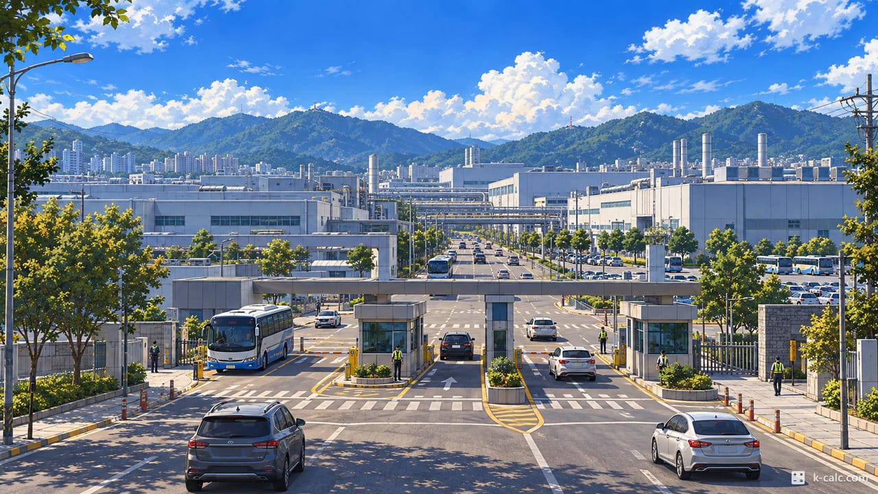 경기도 광명시 소하동, 기아 오토랜드 광명 풍경 일러스트