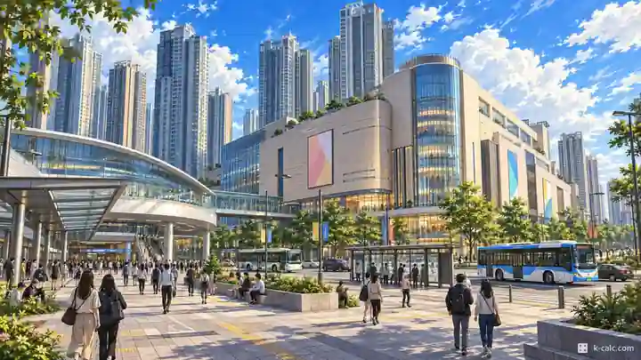 東灘駅広場とロッテ百貨店, 東灘区・ヨウルドン