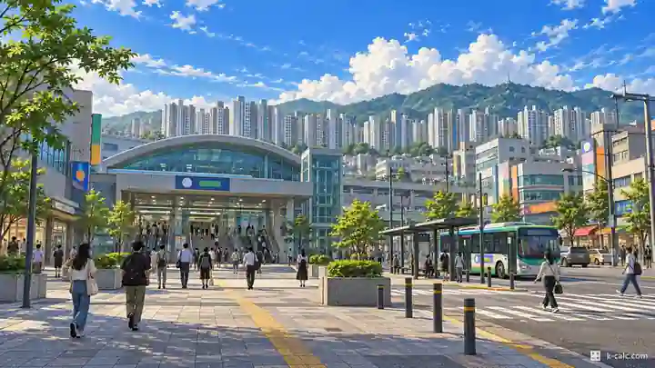 平内好評駅と好評洞団地, 南楊州市・坪内洞(ピョンネドン)