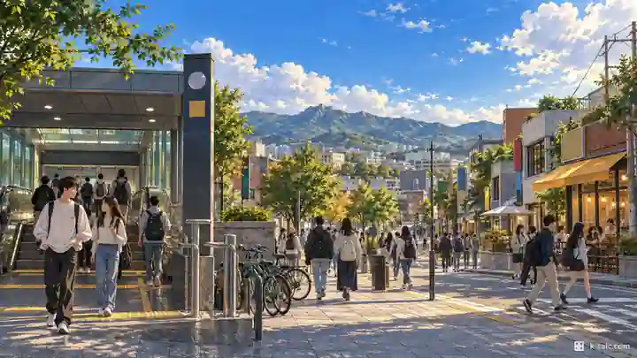 成均館大駅の学生街, 長安区・栗田洞（ユルジョンドン）