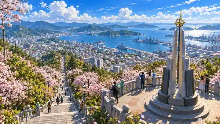 帝皇山公園の塔と階段, 鎮海区・帝皇山洞(チェファンサンドン)