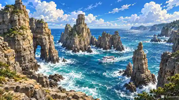 白翎島豆武津の奇岩絶壁, 甕津郡・白翎面（ペンニョンミョン）