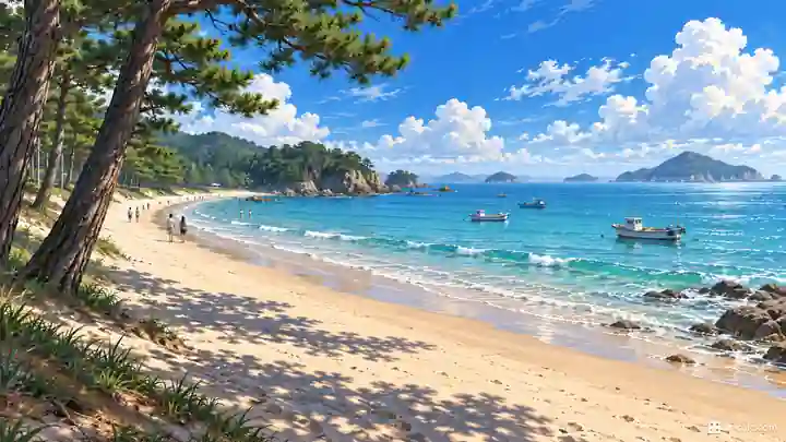 徳積島西浦里海水浴場, 甕津郡・徳積面(トクチョクミョン)