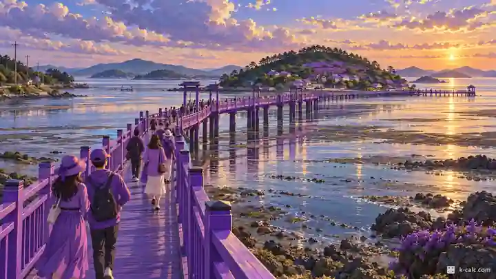 パープル島の紫の橋, 新安郡・安佐面(アンジュァミョン)