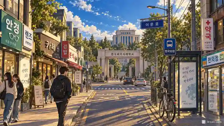 韓国外国語大学前通り, 東大門区・里門洞（イムンドン）