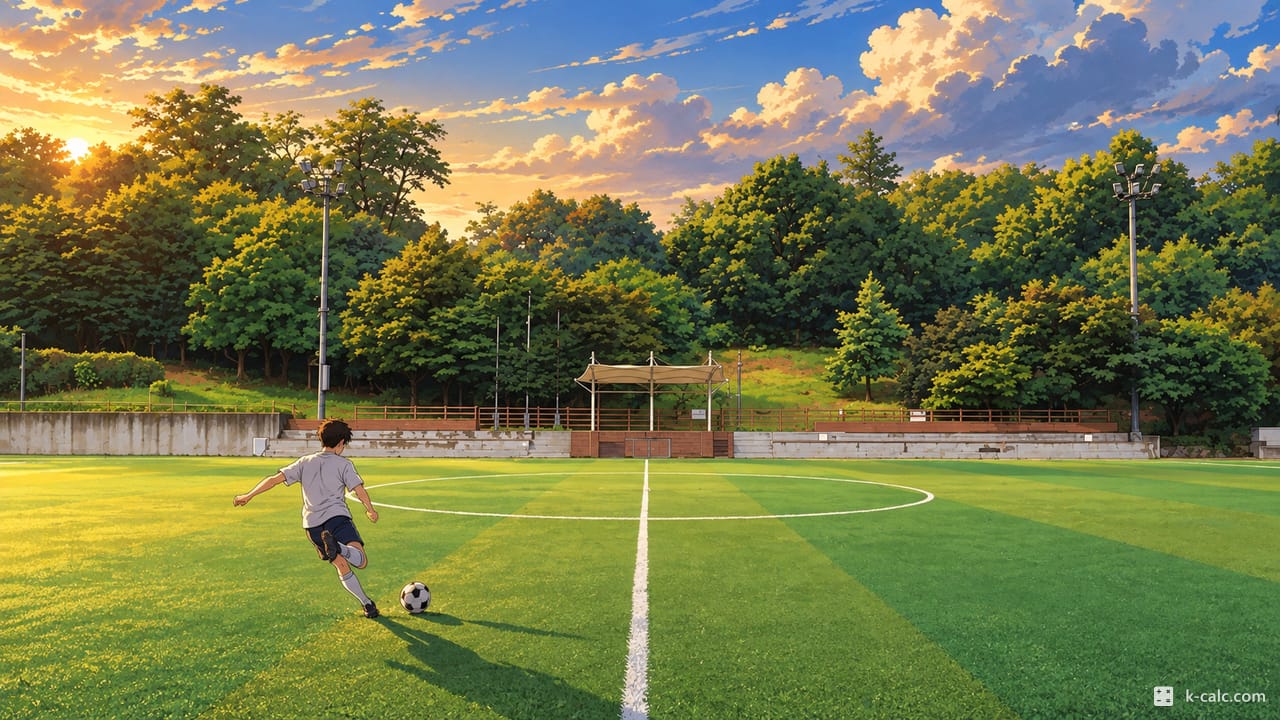 서울특별시 은평구 증산동, 증산체육공원 운동장 풍경 일러스트