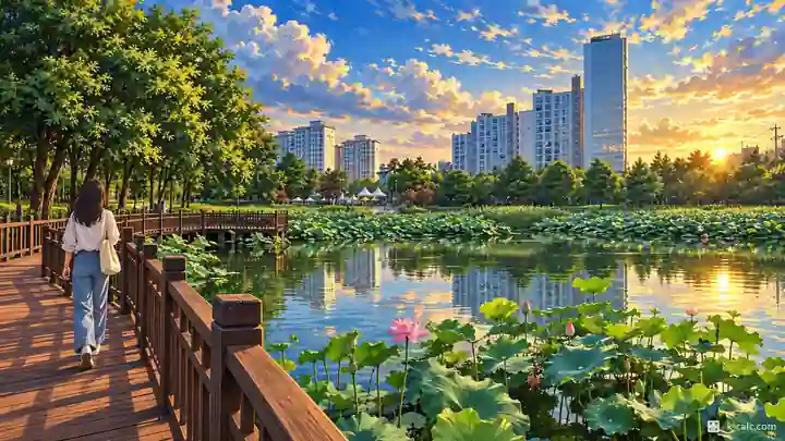 天旺近隣公園の蓮池, 九老区・天旺洞(チョヌァンドン)