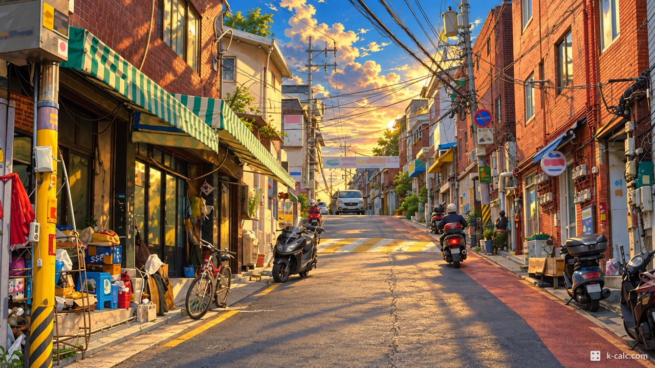 서울특별시 종로구 창신동, 창신동 골목시장 풍경 일러스트