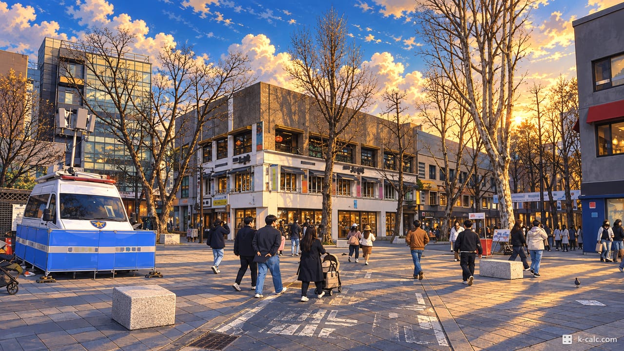 서울특별시 종로구 인사동, 인사동길 풍경 일러스트