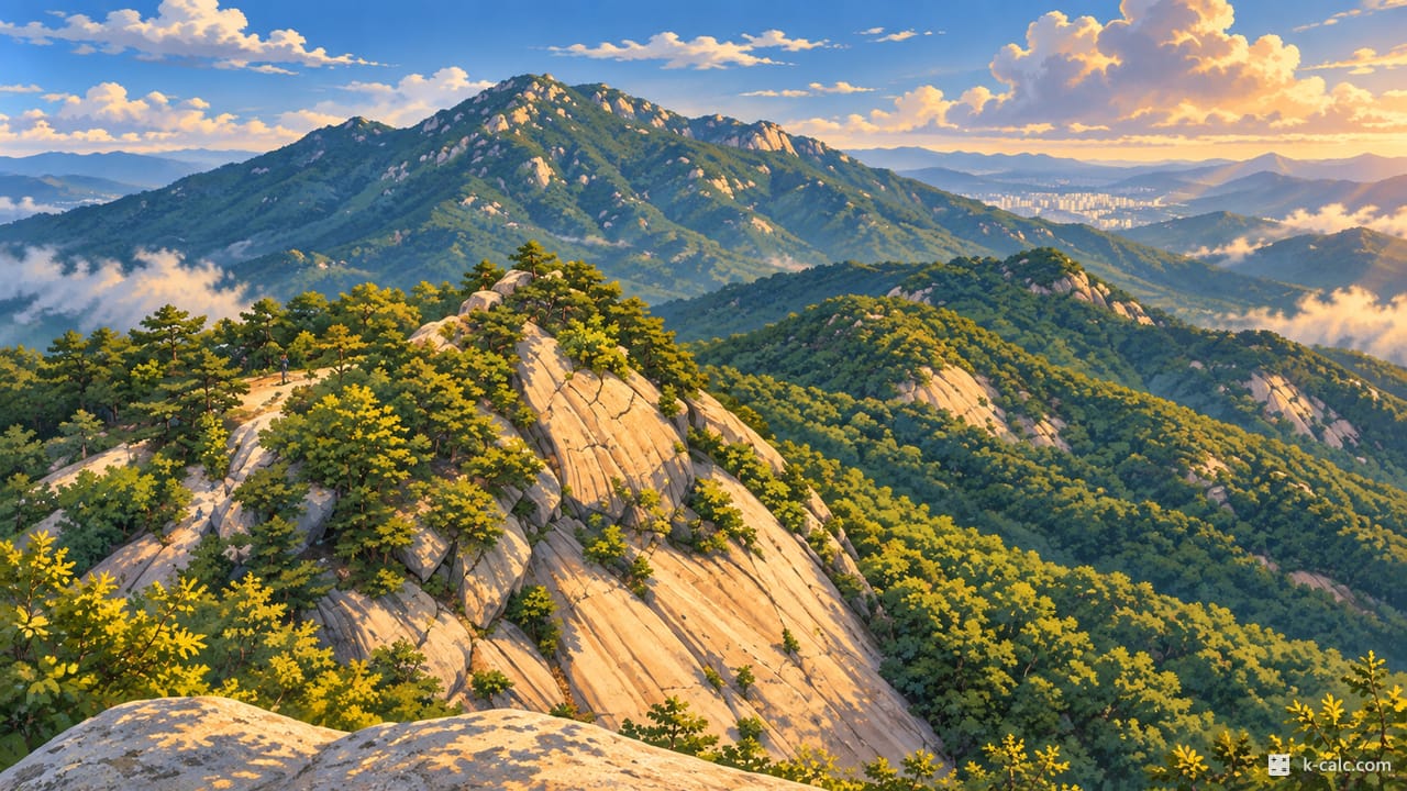 서울특별시 노원구 상계동, 불암산 전경 일러스트