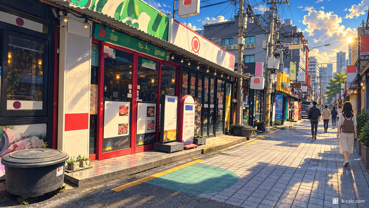 서울특별시 성동구 행당동, 왕십리맛골목 풍경 일러스트