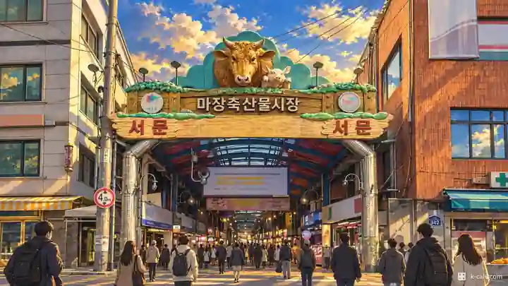 馬場畜産物市場の入口, 城東区・馬場洞(マジャンドン)