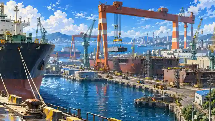 現代重工業造船所のクレーン, 東区・田下洞(チョンハドン)